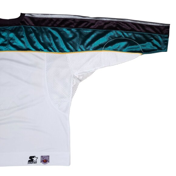 Anaheim Ducks NHL Hockey Jersey XL Starter Brand Teal White Polyester NWT - Picture 7 of 14